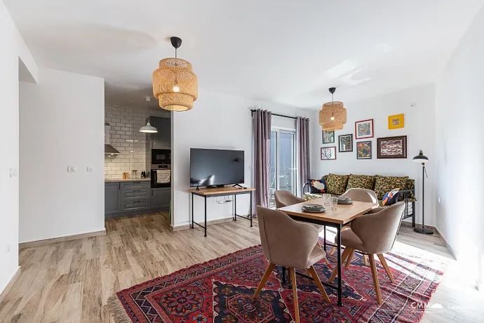 A cozy and modern 53 m² apartment in Bečići, located on the 4th floor